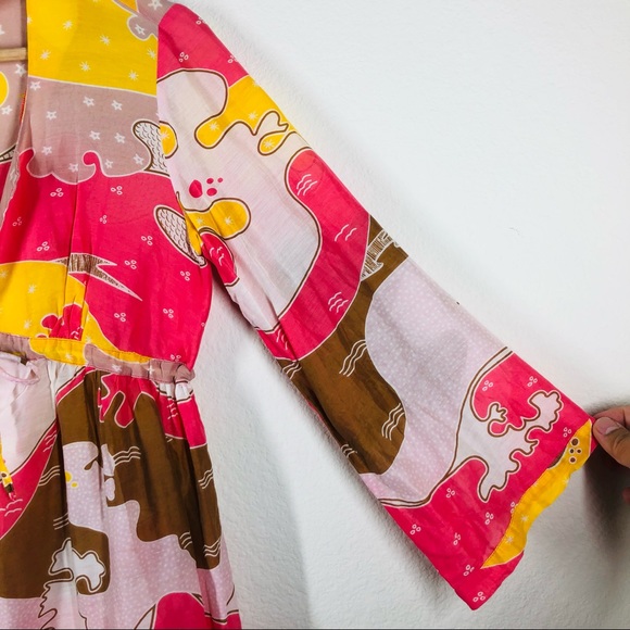 Diane Von Furstenberg Tunic Longsleeve Top / Swimsuit Cover-up Small EUC - Picture 5 of 8